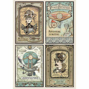 STAMPERIA A4 Rice Paper Voyages Fantastiques Cards DFSA4368